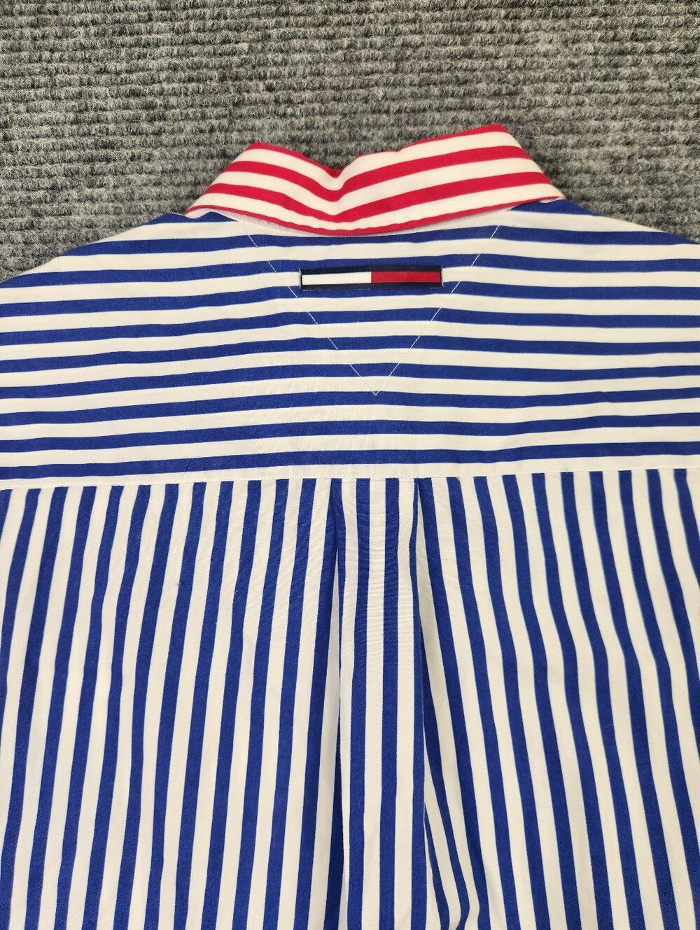 Tommy Hilfiger Women’s Vintage 1990's Colorblock Pinstripe Button Up Shirt Sz 8 - Picture 13 of 13